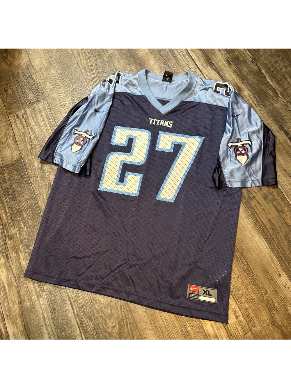 Vintage Eddie George Tennessee Titans Team Nike Jersey Blue Size XL